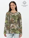 Лонгслив женский. Хлопок / Камуфляж
