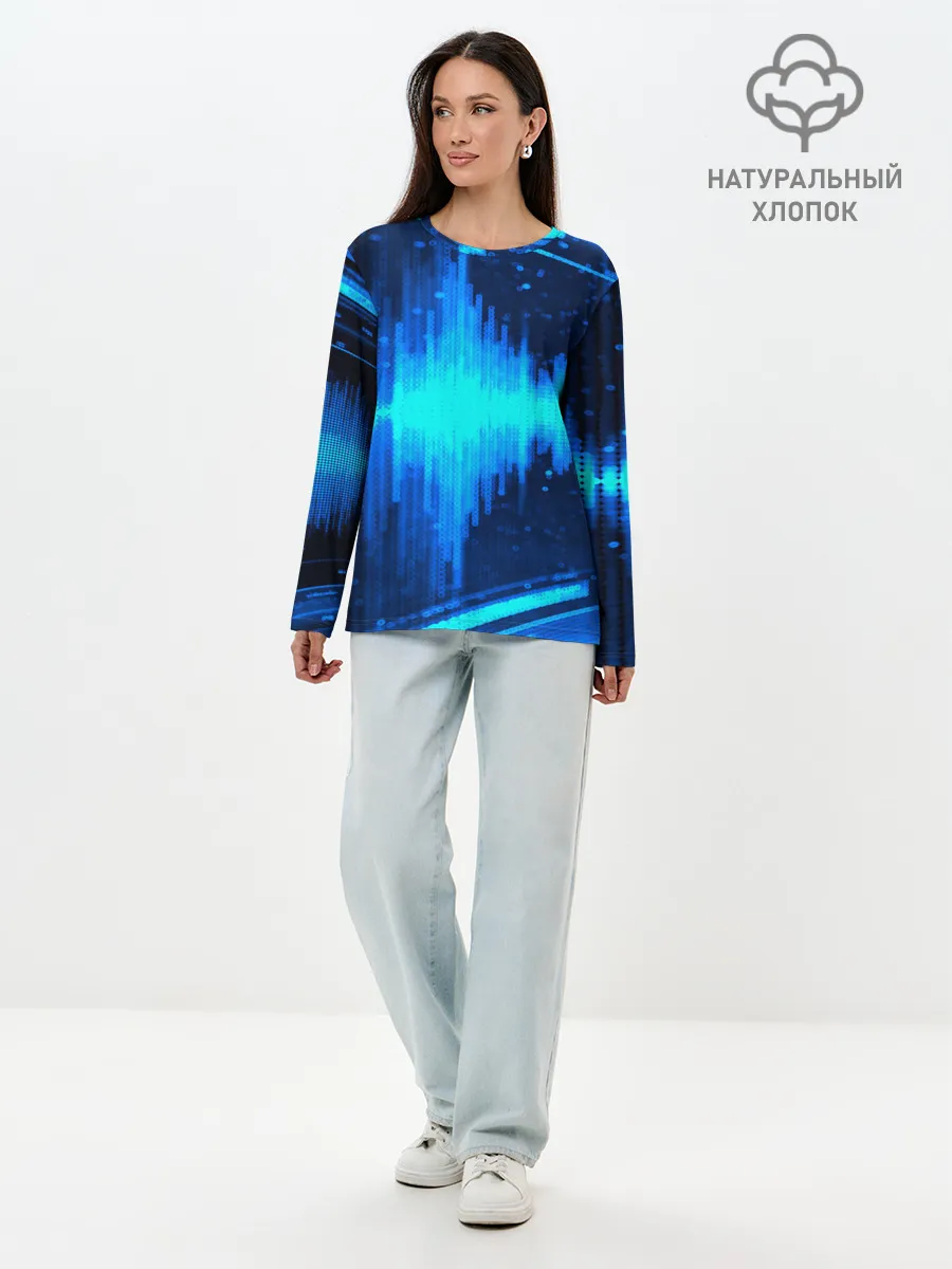 Лонгслив женский. Хлопок / эквалайзер
