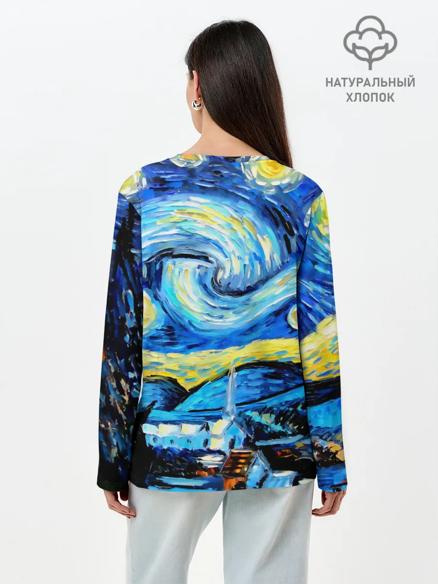 Лонгслив женский. Хлопок / Искусство