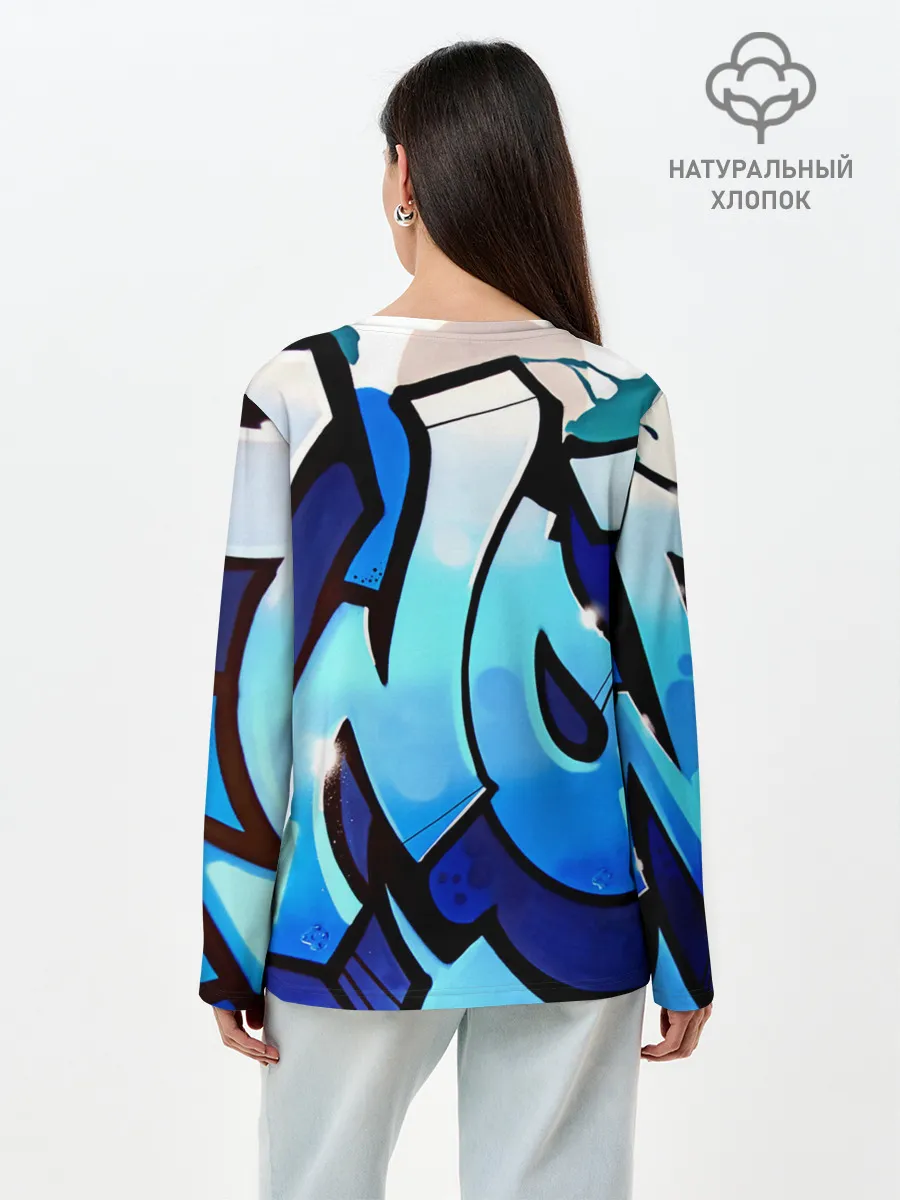 Лонгслив женский. Хлопок / wow graffiti