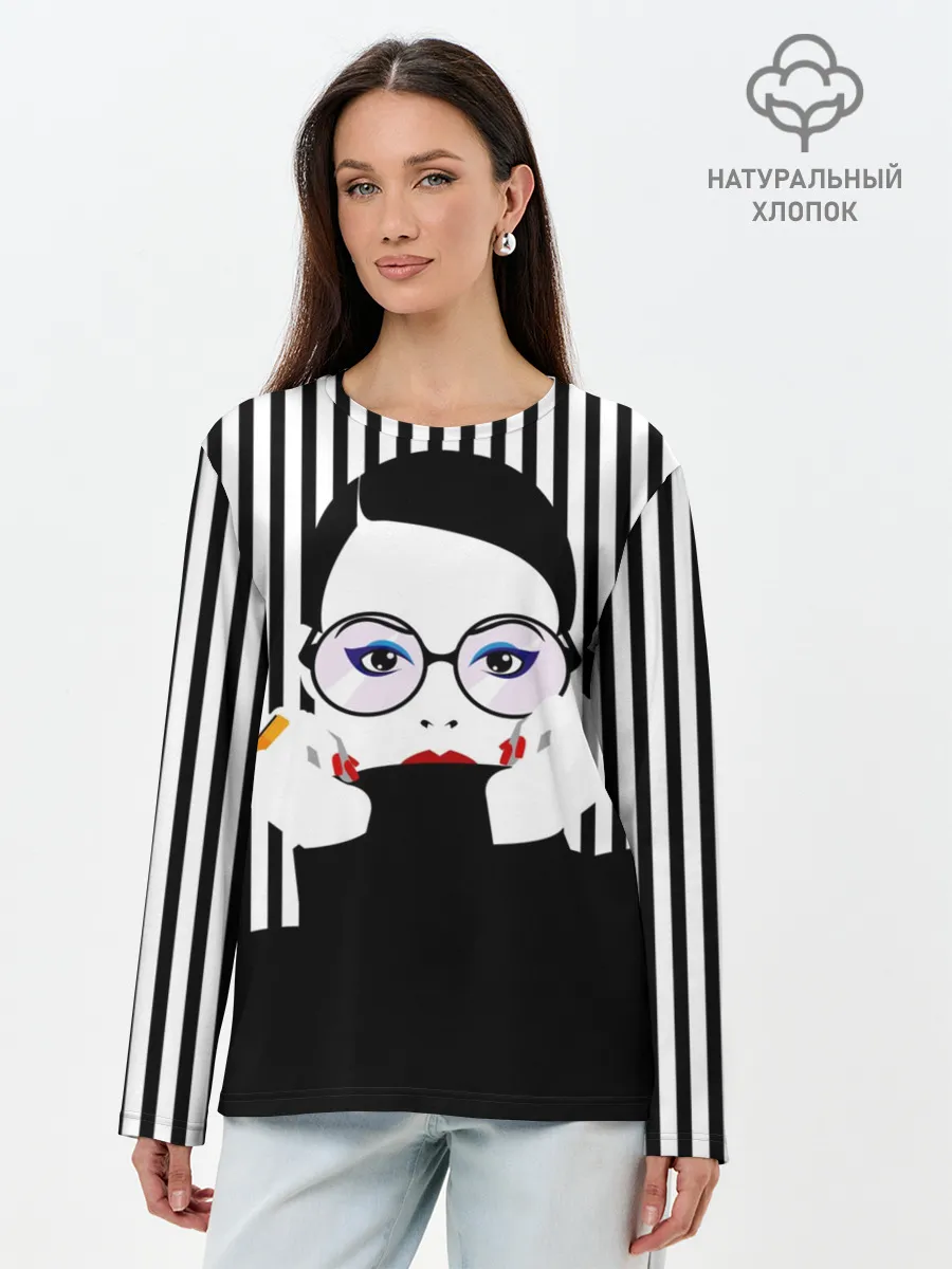 Лонгслив женский. Хлопок / Fashion girl