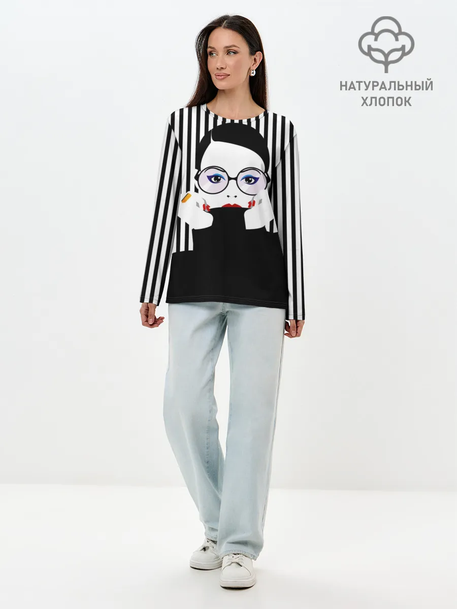 Лонгслив женский. Хлопок / Fashion girl