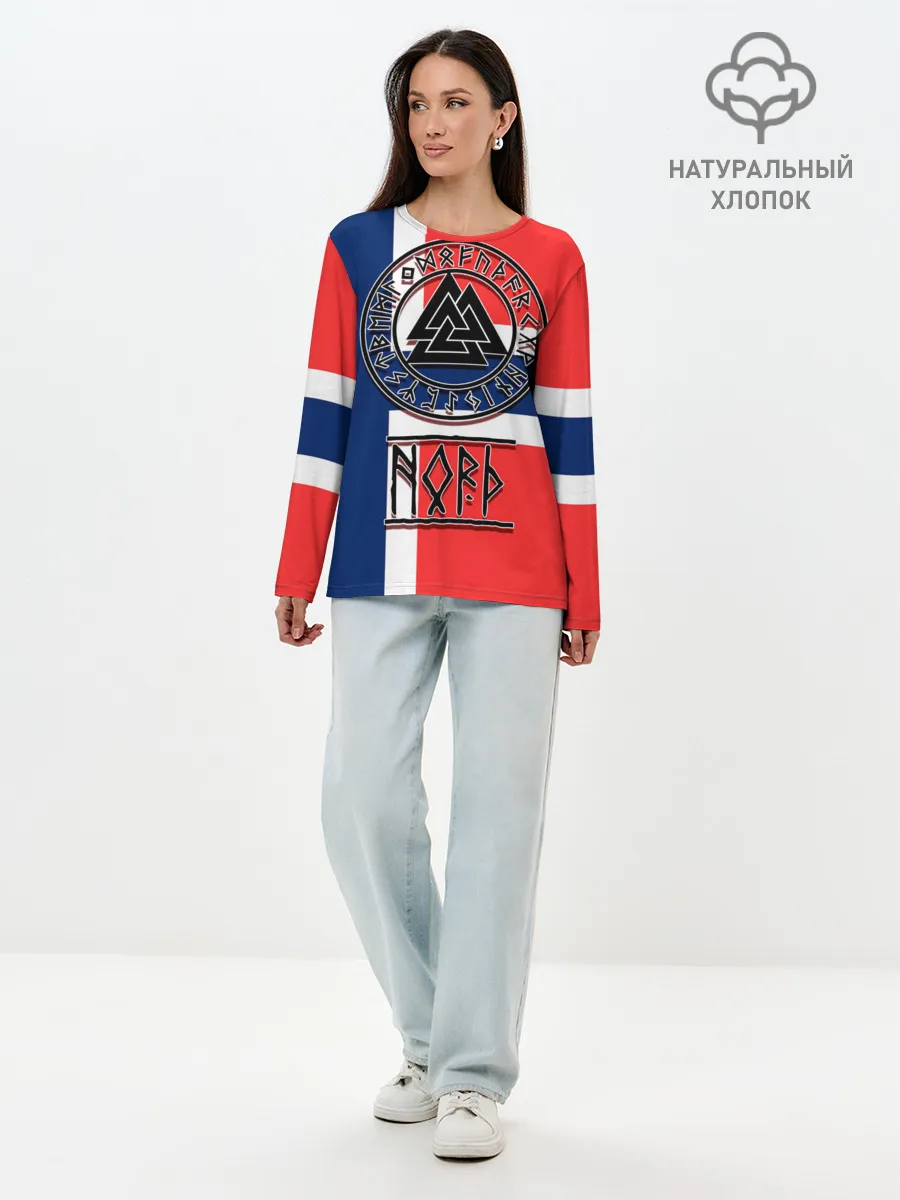 Лонгслив женский. Хлопок / Язычество