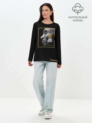 Лонгслив женский. Хлопок / Kobe Bryant black mamba
