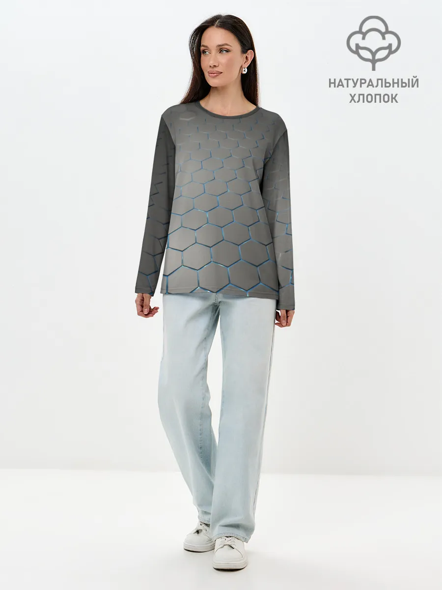 Лонгслив женский. Хлопок / СТАЛЬНЫЕ ГРАНИ
