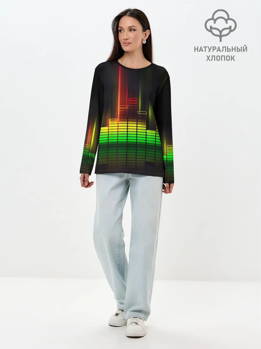 Лонгслив женский. Хлопок / эквалайзер