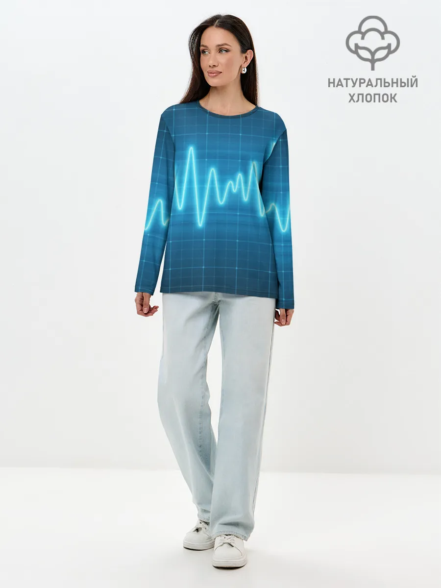 Лонгслив женский. Хлопок / music line
