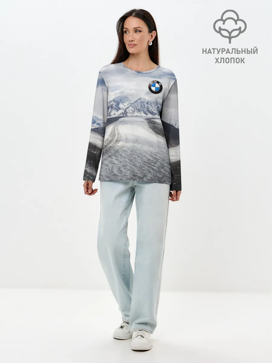 Лонгслив женский. Хлопок / BMW