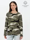 Лонгслив женский. Хлопок / Камуфляж