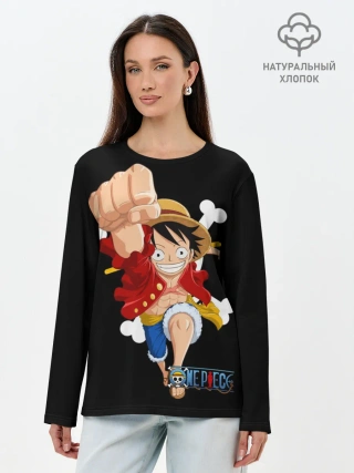 Лонгслив женский. Хлопок / удар One Piece