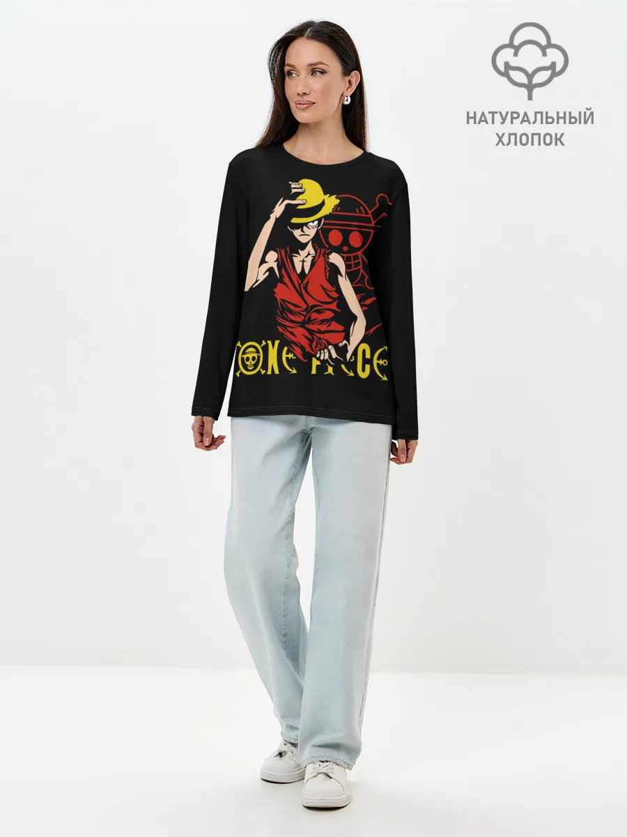 Лонгслив женский. Хлопок / One Piece мое почтение