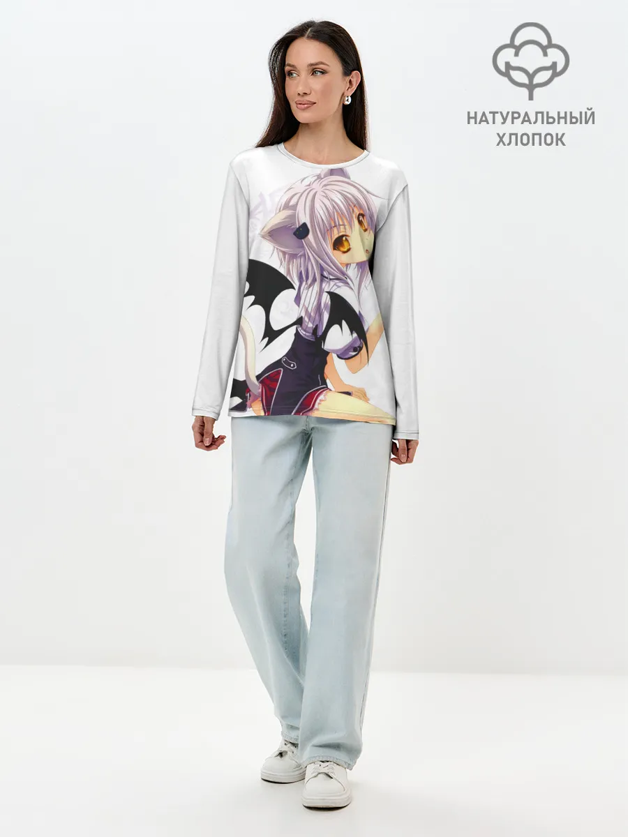 Лонгслив женский. Хлопок / High School DxD, Конэко