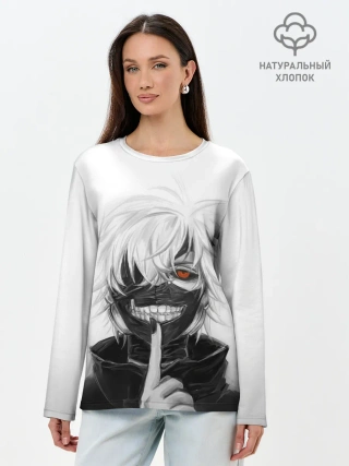 Лонгслив женский. Хлопок / Kaneki Ken в анфас