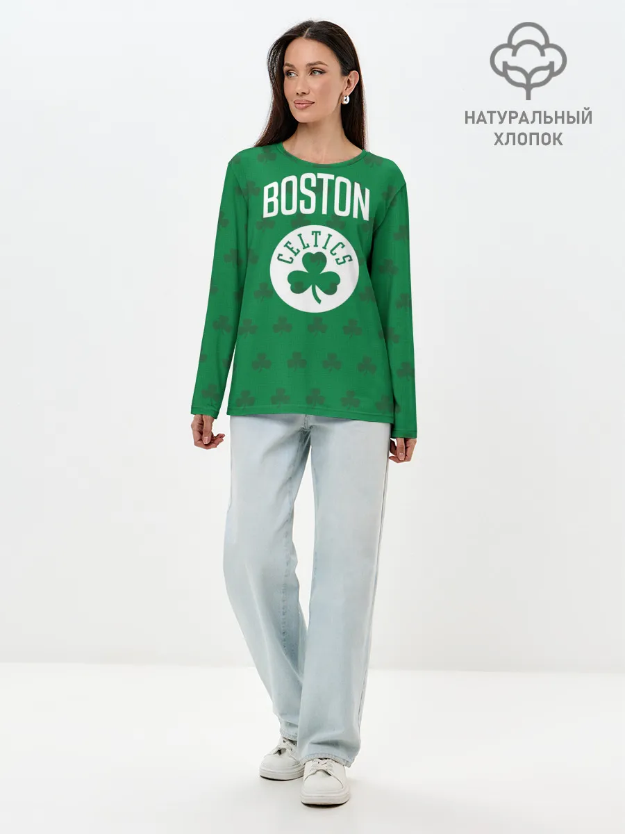 Лонгслив женский. Хлопок / Boston Celtics