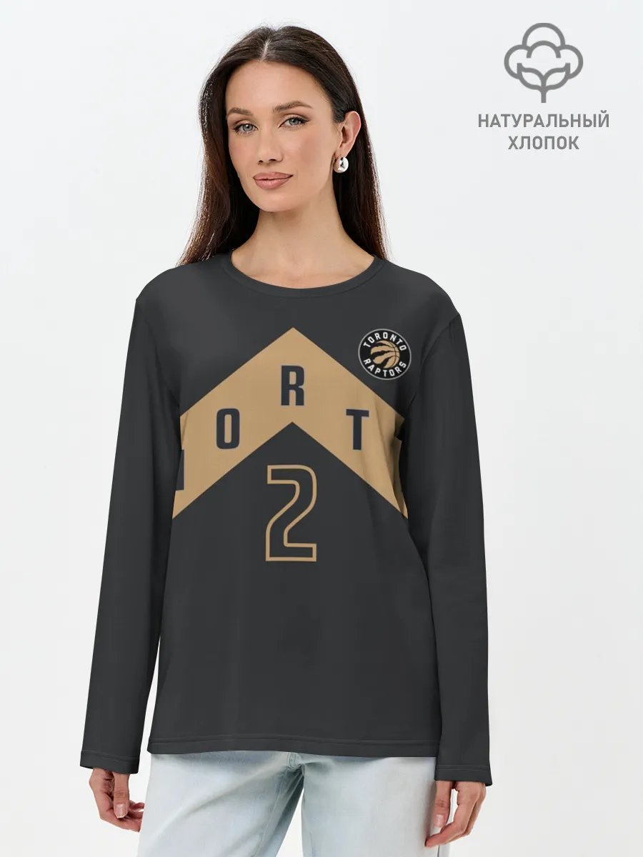 Лонгслив женский. Хлопок / Toronto Raptors Leonard