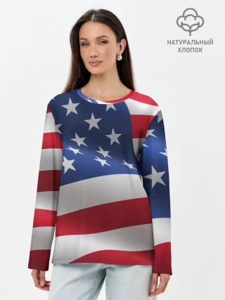 Лонгслив женский. Хлопок / USA