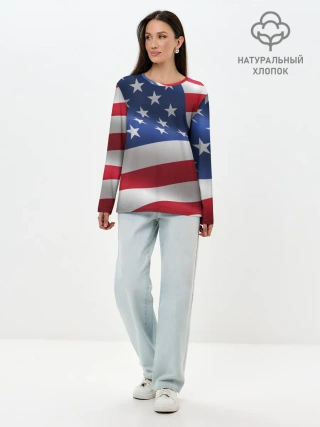 Лонгслив женский. Хлопок / USA