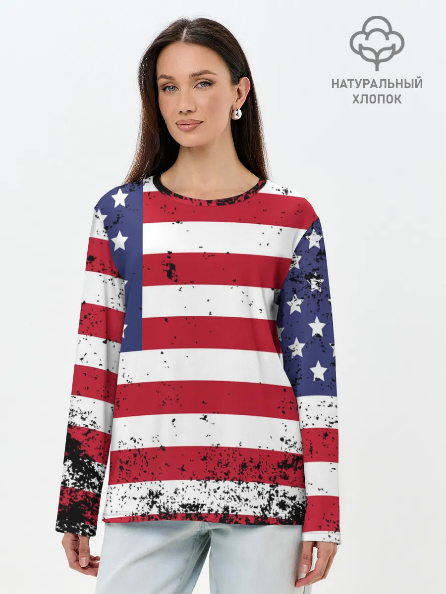 Лонгслив женский. Хлопок / США