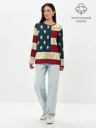 Лонгслив женский. Хлопок / usa collection 2019