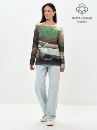 Лонгслив женский. Хлопок / Need for Speed