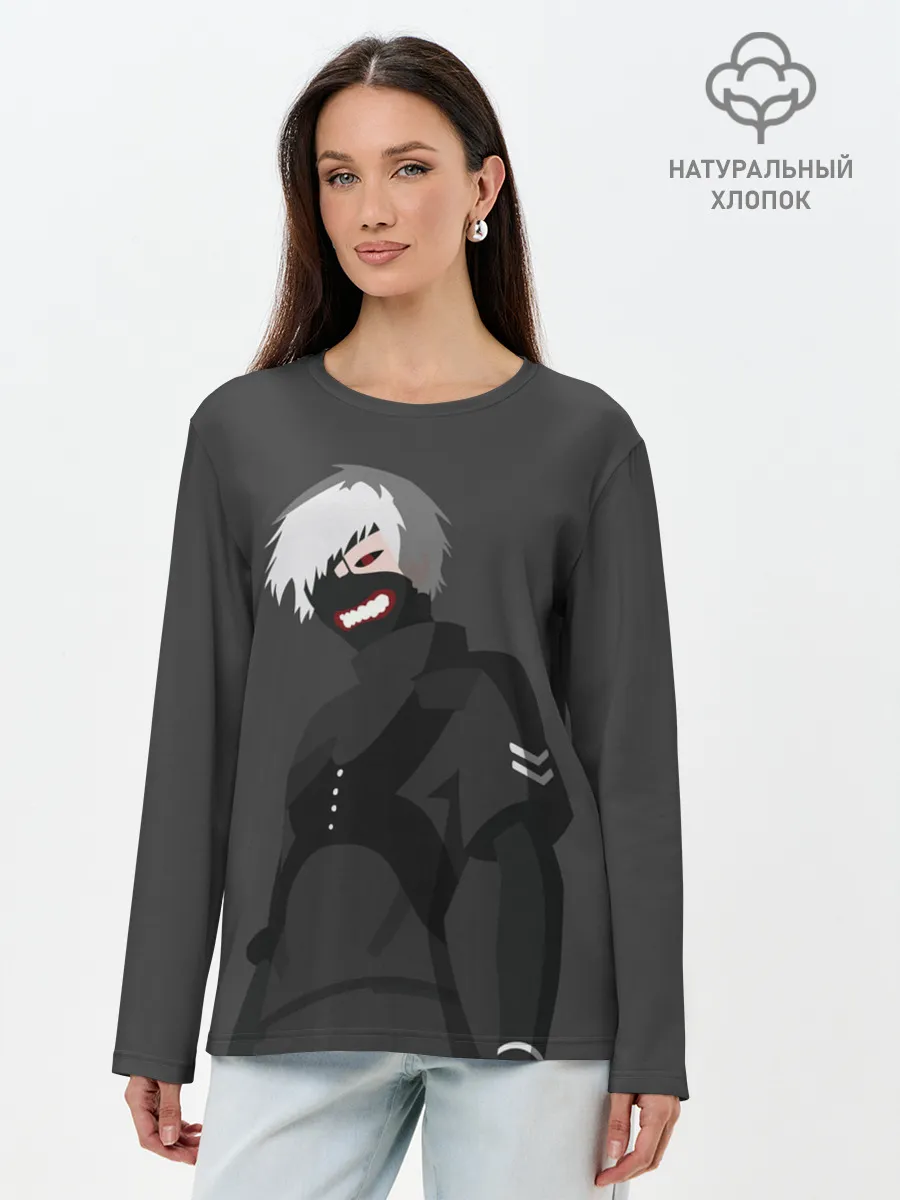 Лонгслив женский. Хлопок / Kaneki Ken высокомерный