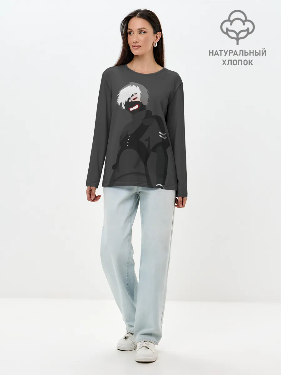 Лонгслив женский. Хлопок / Kaneki Ken высокомерный