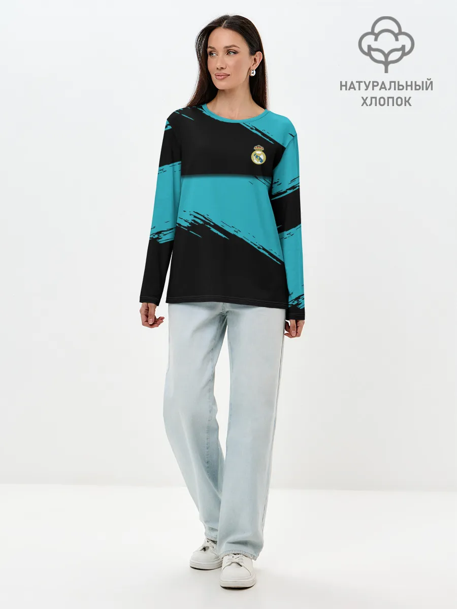 Лонгслив женский. Хлопок / REAL MADRID.