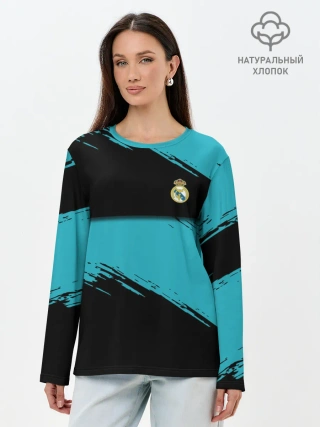Лонгслив женский. Хлопок / REAL MADRID.