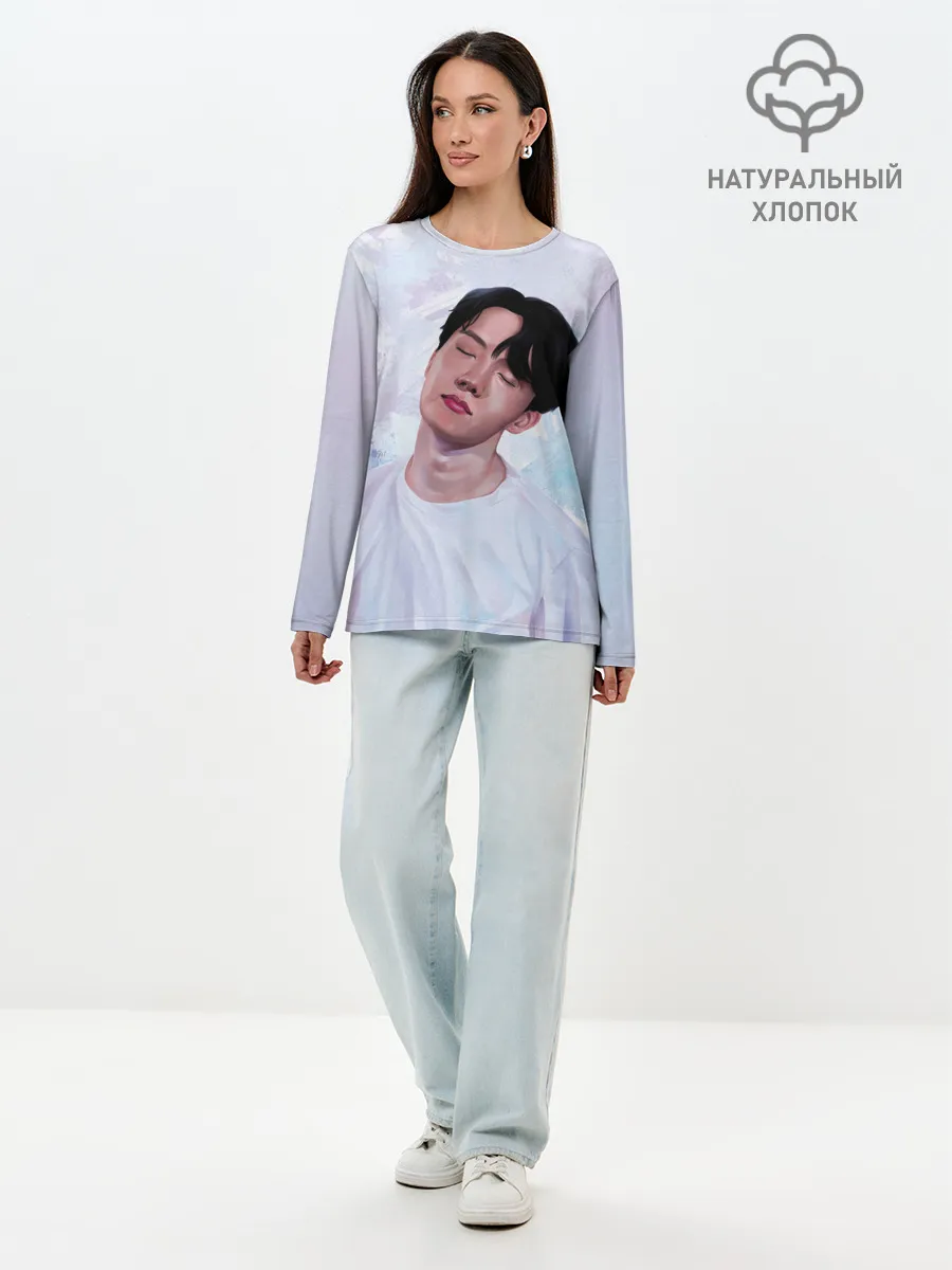 Лонгслив женский. Хлопок / BTS