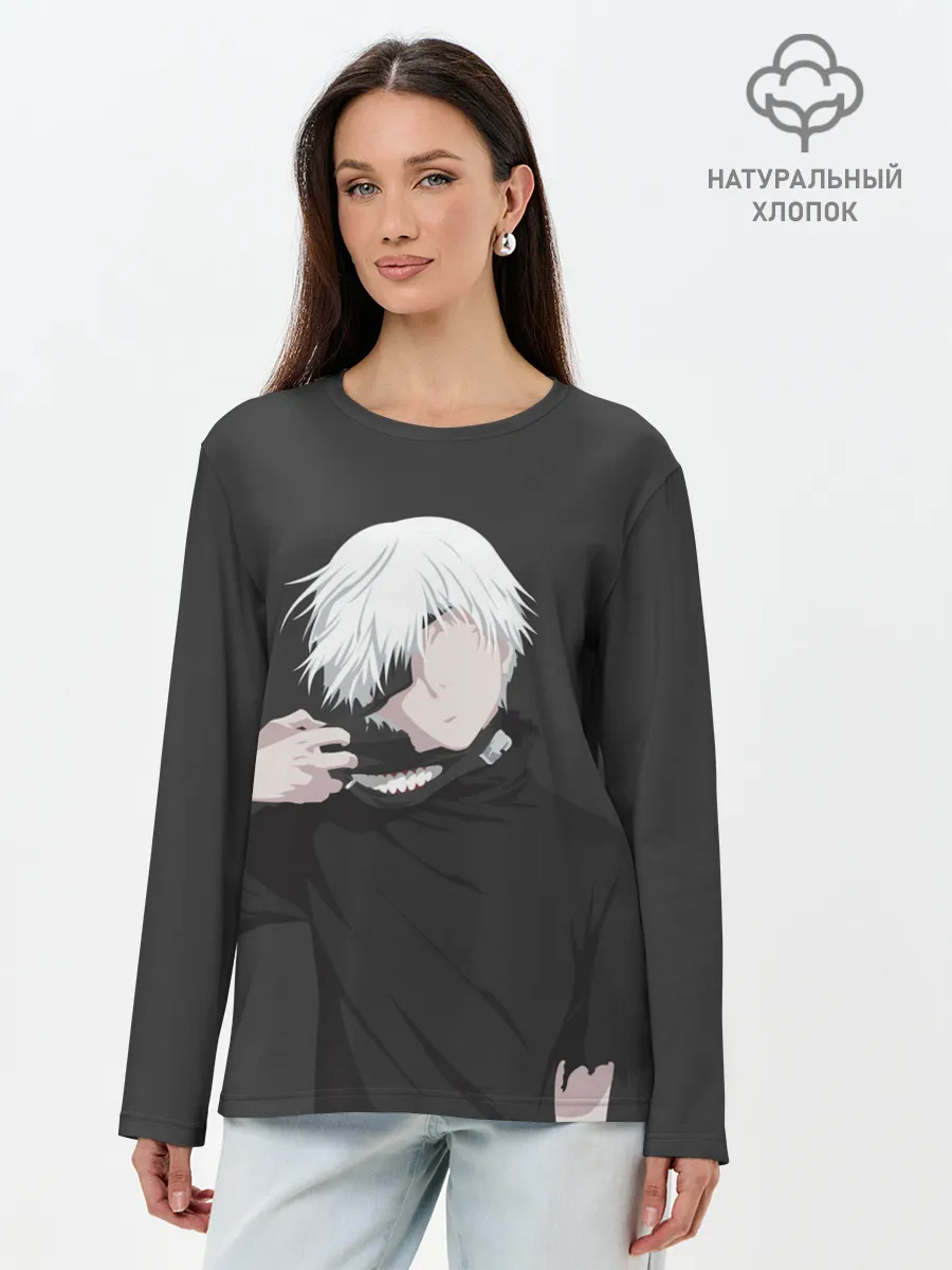 Лонгслив женский. Хлопок / Kaneki Ken снимает маску