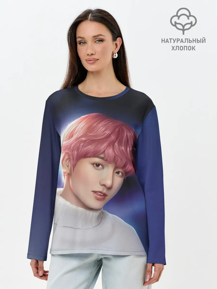 Лонгслив женский. Хлопок / Kiss