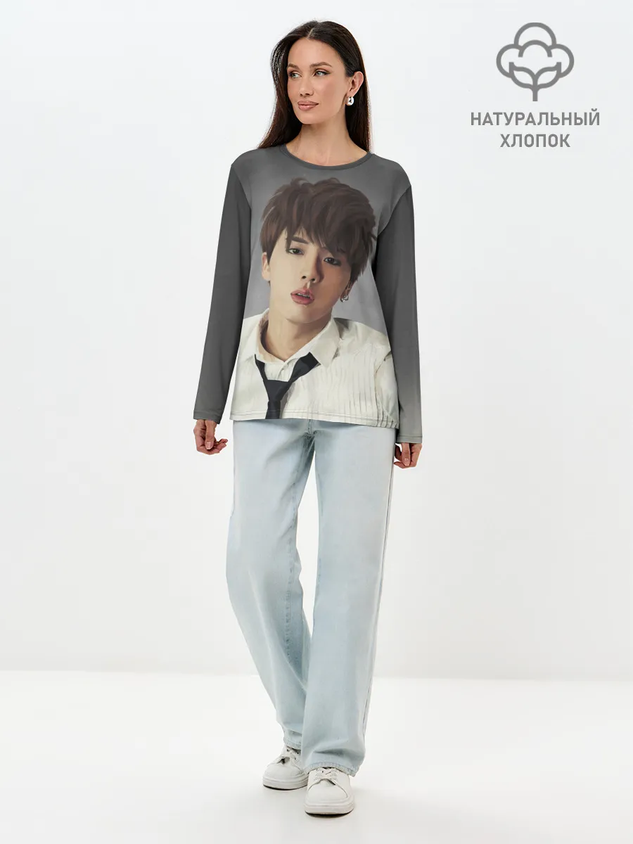 Лонгслив женский. Хлопок / Tie