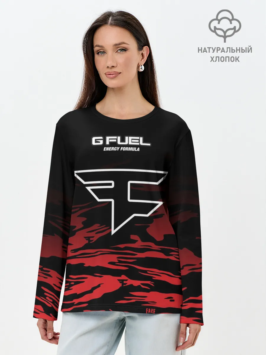 Лонгслив женский. Хлопок / Faze clan - Jersey pro 2019