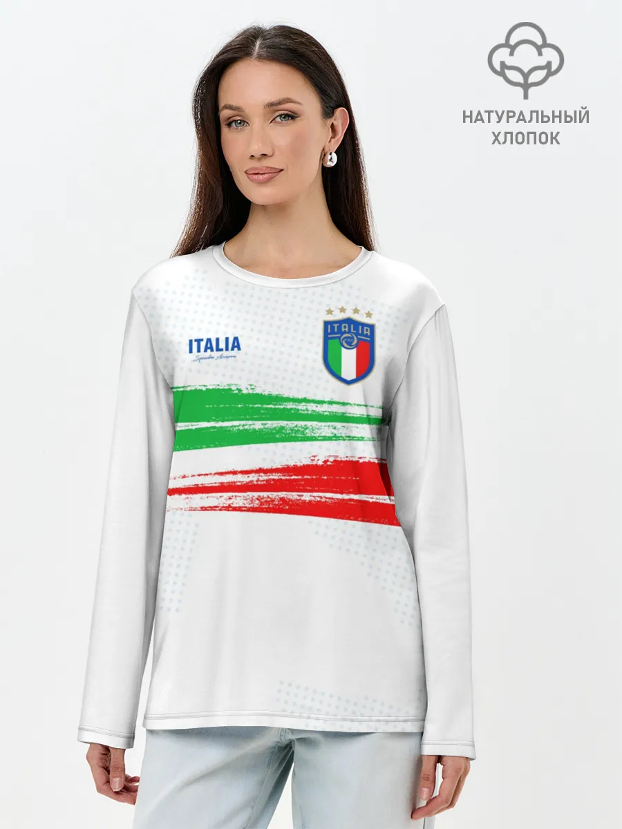 Лонгслив женский. Хлопок / Сборная Италии