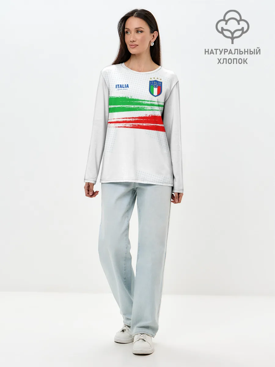 Лонгслив женский. Хлопок / Сборная Италии