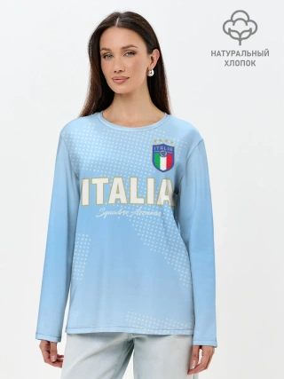 Лонгслив женский. Хлопок / Сборная Италии