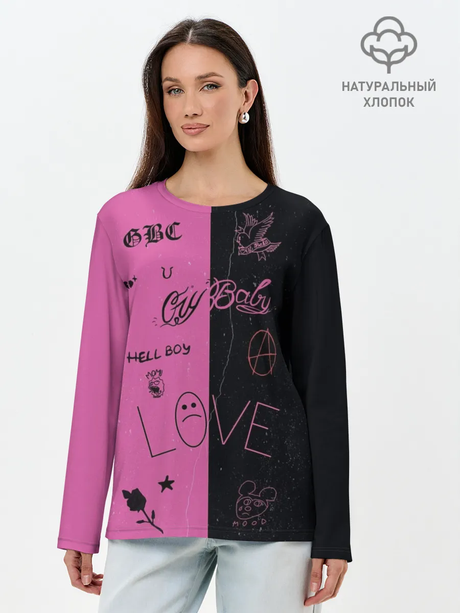 Лонгслив женский. Хлопок / Lil Peep