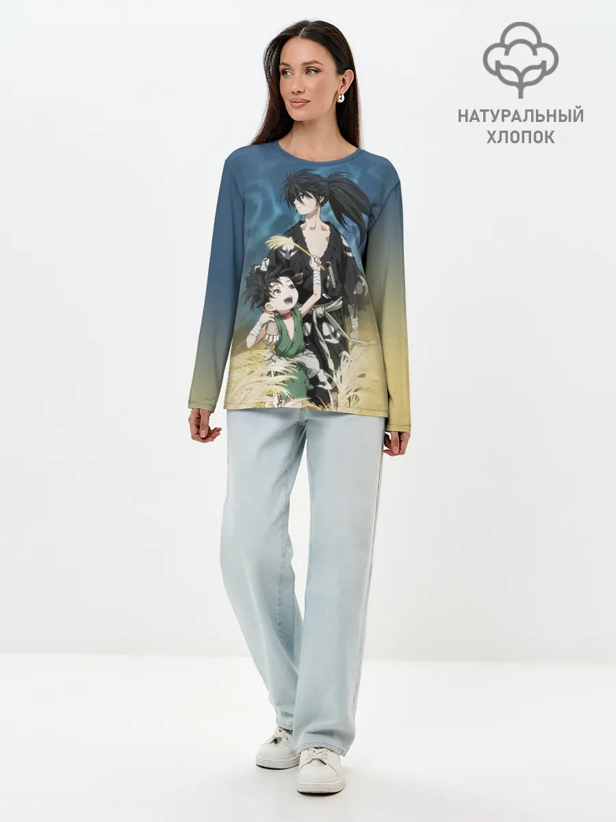 Лонгслив женский. Хлопок / Дороро