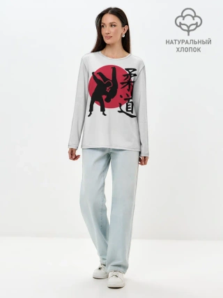 Лонгслив женский. Хлопок / Дзюдо