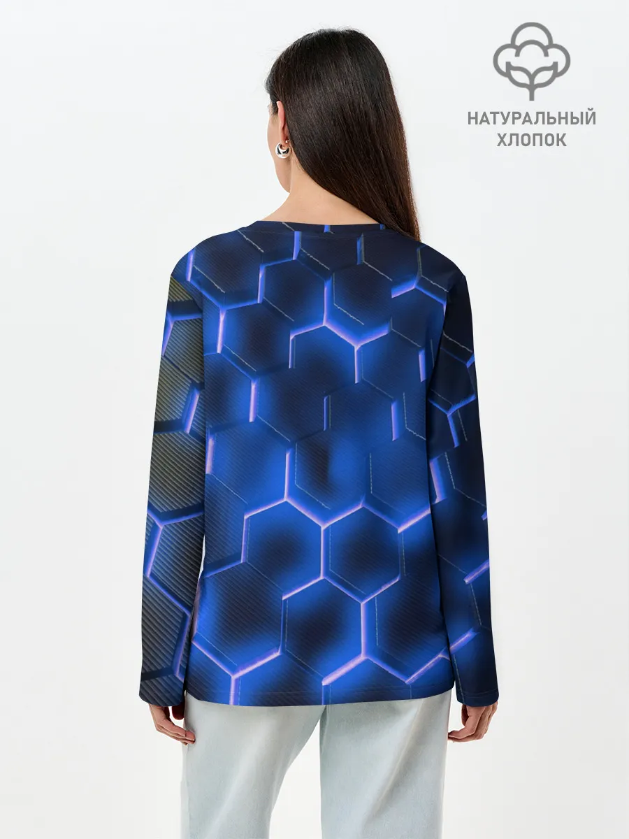 Лонгслив женский. Хлопок / НЕОНОВАЯ БРОНЯ