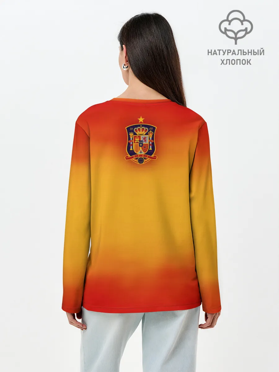 Лонгслив женский. Хлопок / Сборная Испании