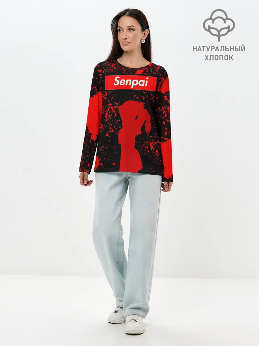 Лонгслив женский. Хлопок / Senpai