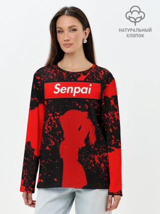 Лонгслив женский. Хлопок / Senpai