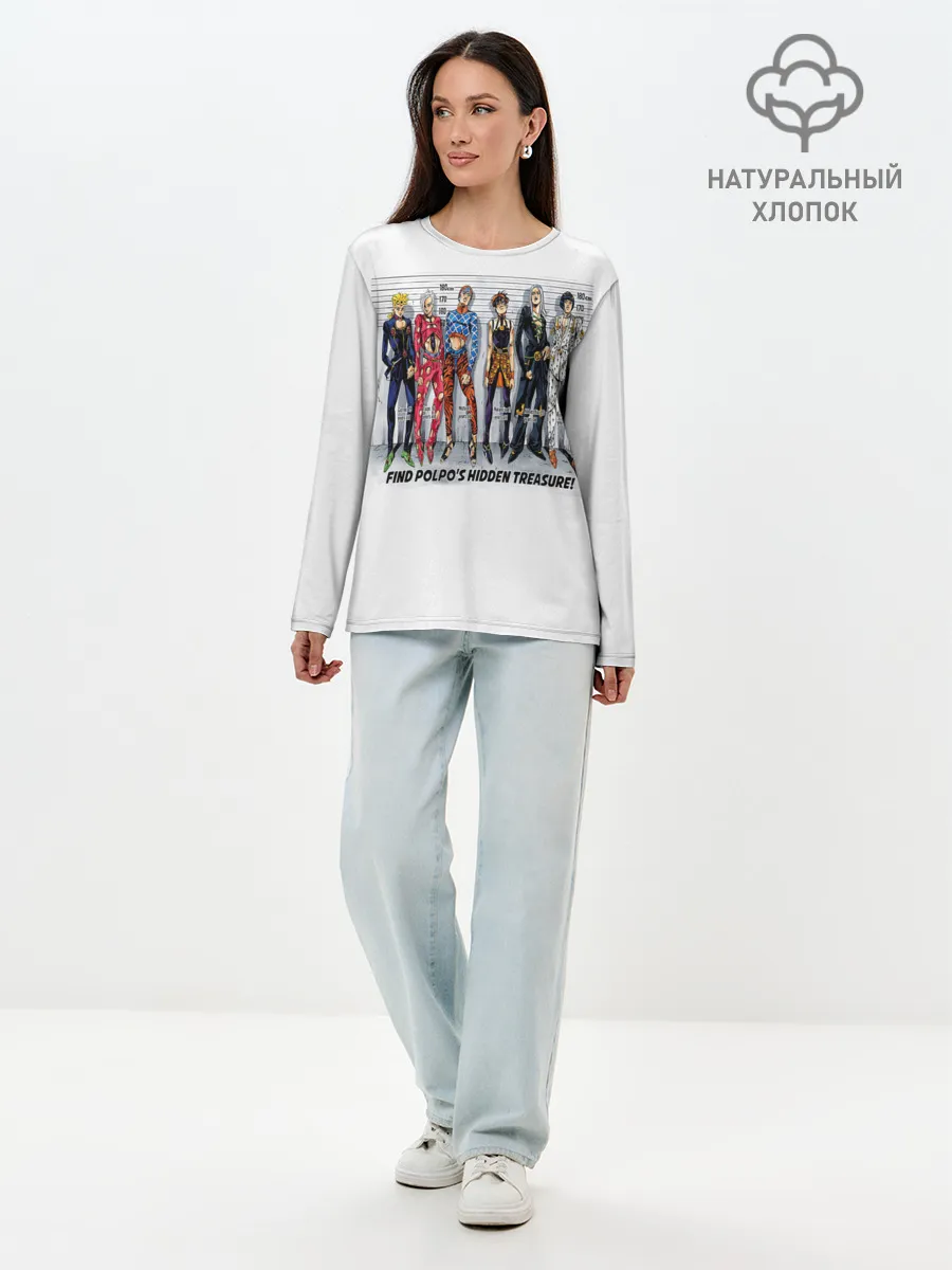 Лонгслив женский. Хлопок / JoJo Bizarre Adventure