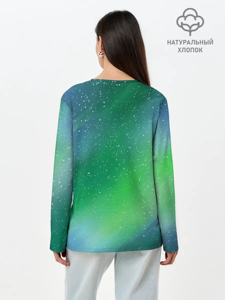 Лонгслив женский. Хлопок / КРАСКИ КОСМОСА