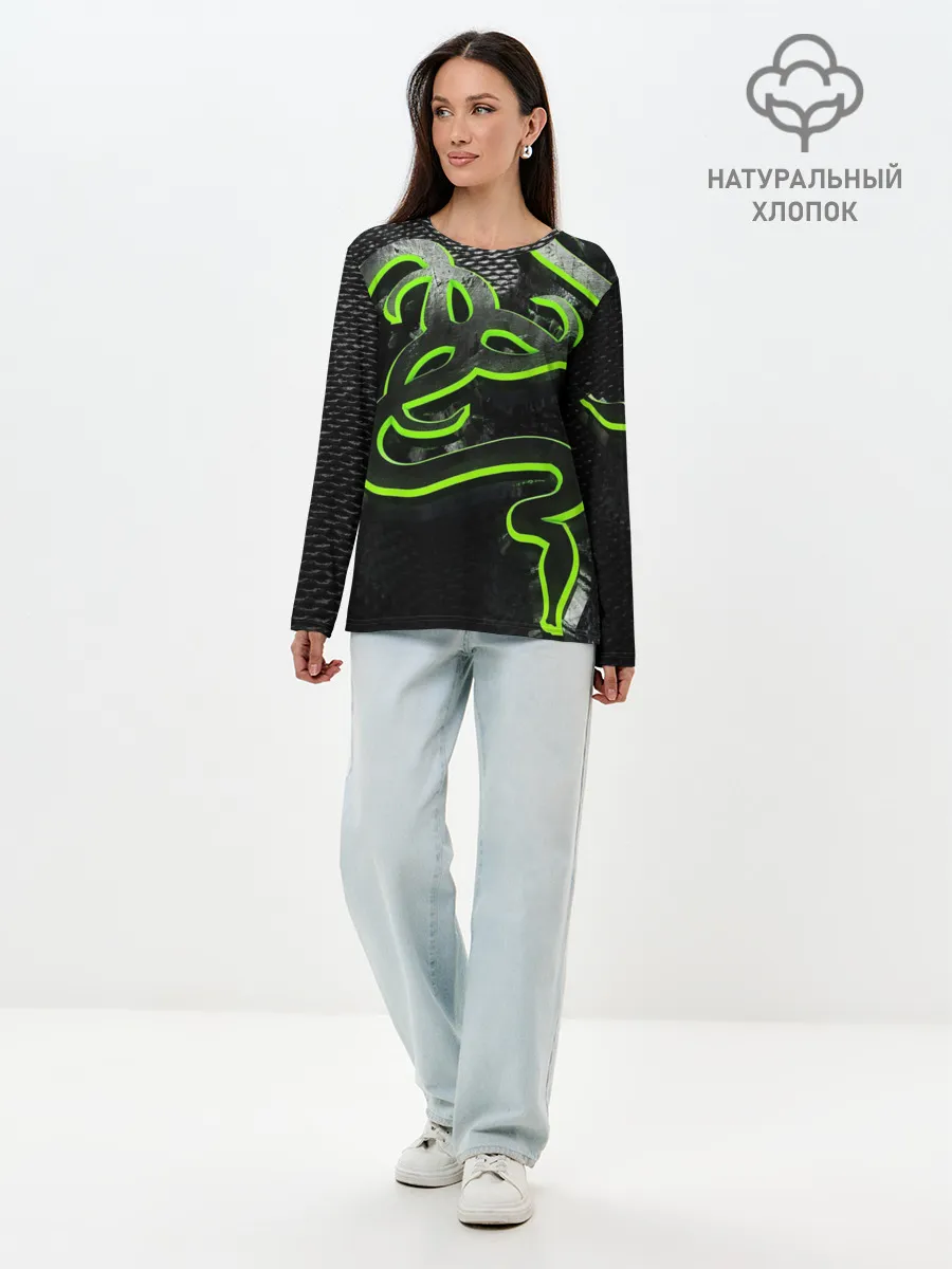 Лонгслив женский. Хлопок / RAZER