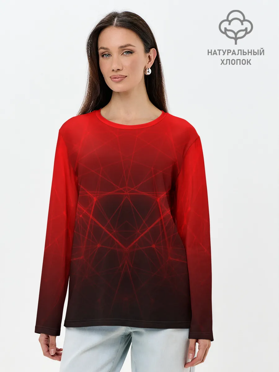 Лонгслив женский. Хлопок / ГОЛОГРАФИЧЕСКАЯ ЗАЩИТА