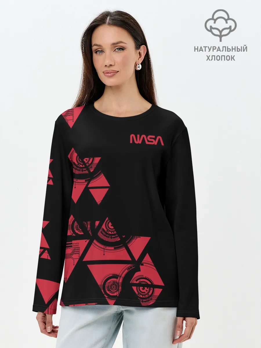Лонгслив женский. Хлопок / NASA
