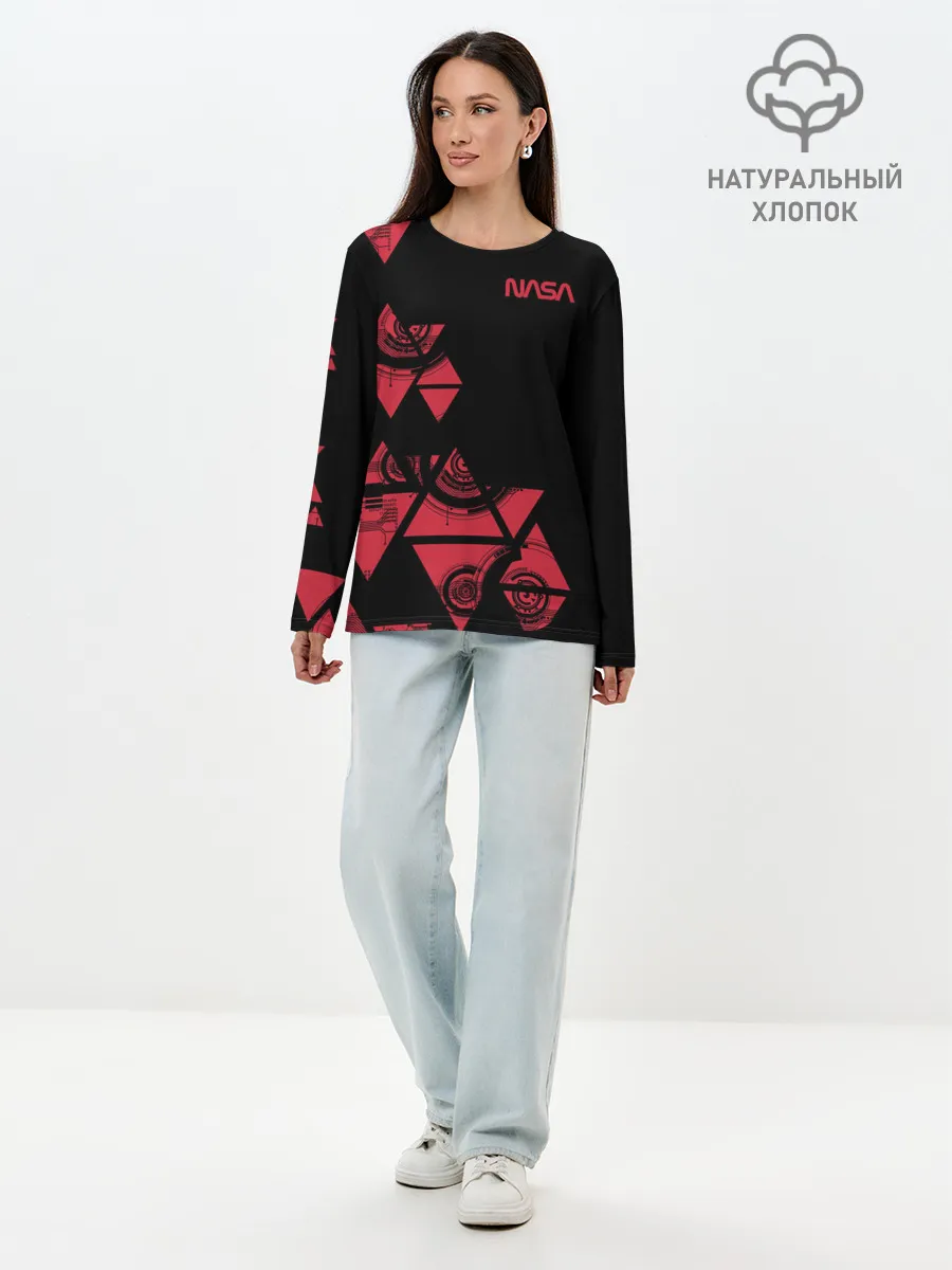 Лонгслив женский. Хлопок / NASA