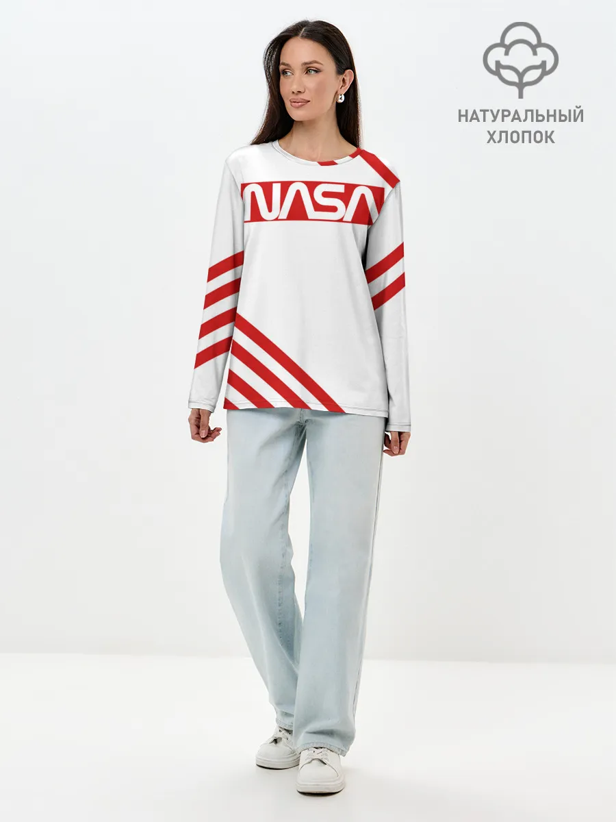 Лонгслив женский. Хлопок / NASA